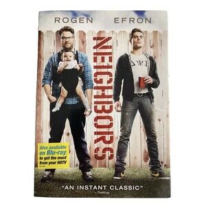 Neighbors DVD (Widescreen R Rated Comedy) Seth Rogen Zach Efron Slip Cover New